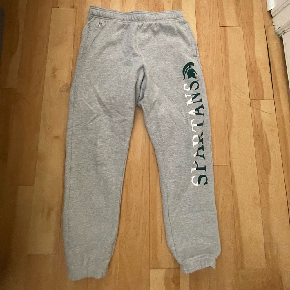 grey msu spartans sweatpants